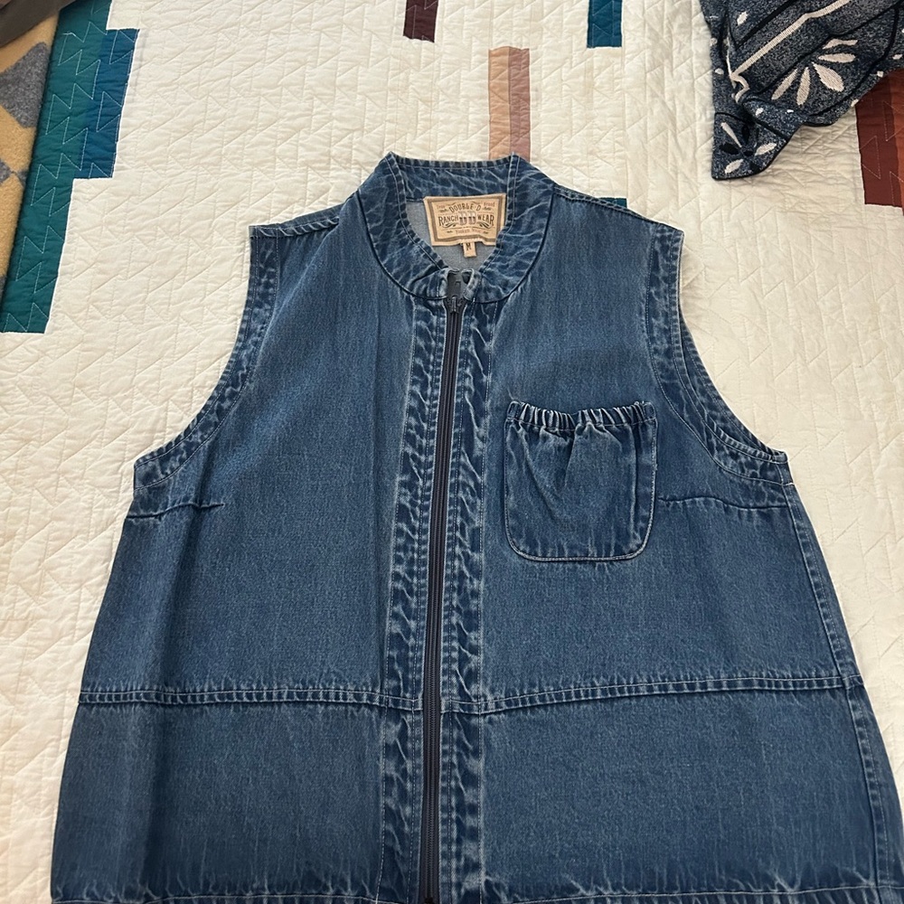 Double D Ranch Blue Denim Vest